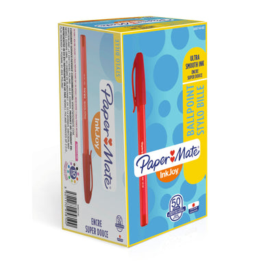 Dealsmate PAPER MATE InkJoy Ball Pen 100ST Red Box of 50