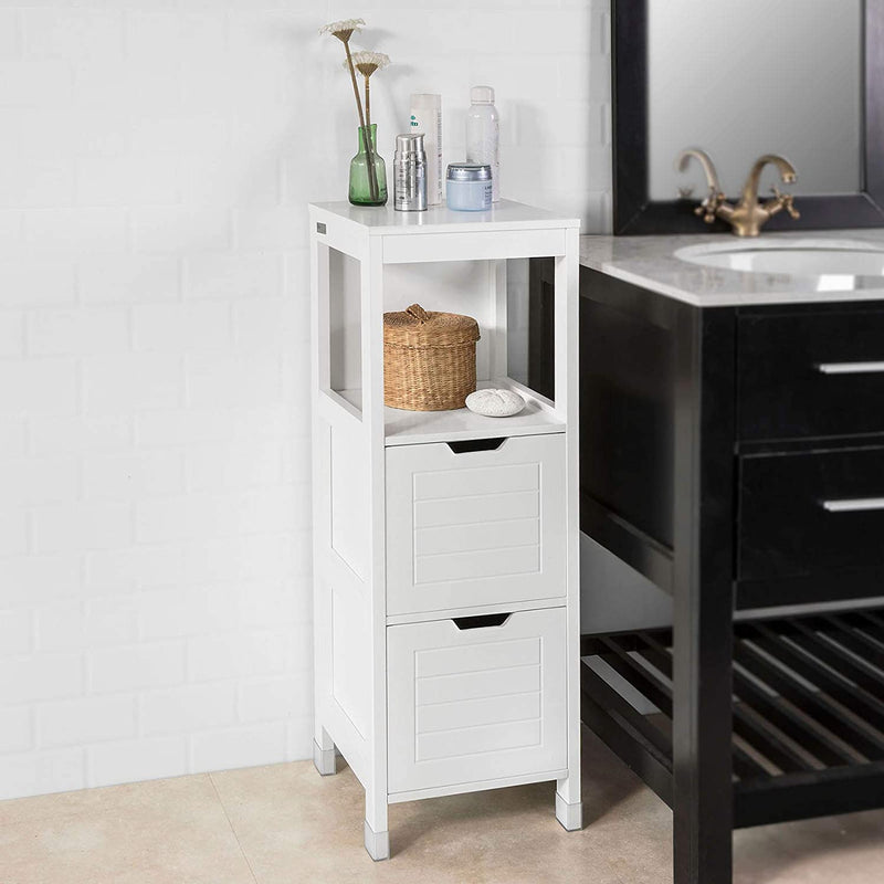 Dealsmate Freestanding Cabinet with 2 Drawers and Shelf for Bathroom