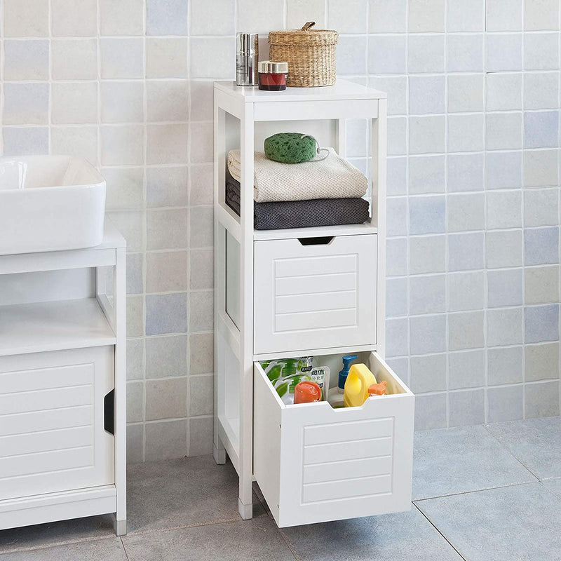 Dealsmate Freestanding Cabinet with 2 Drawers and Shelf for Bathroom