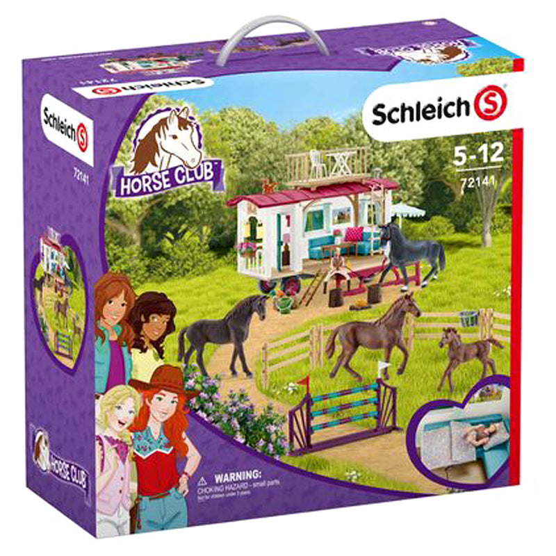 Dealsmate Schleich Large Playset Secret Horse Training at the Horse Club Caravan 72141