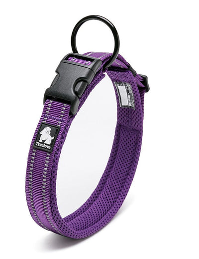 Dealsmate Heavy Duty Reflective Collar Purple 2XS