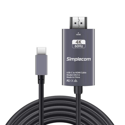 Dealsmate Simplecom DA312 USB 3.1 Type C to HDMI Cable 2M 4K@60Hz Aluminium HDCP
