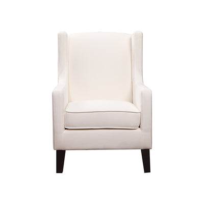 Dealsmate Armchair in Beige Colour Lounge Accent Chair Upholstered Fabric with Wooden leg