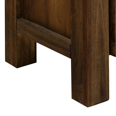 Dealsmate Buffet Sideboard in Chocolate Colour Constructed with Solid Acacia Wooden Frame Storage Cabinet with Drawers