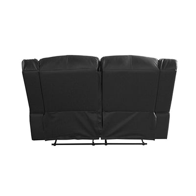 Dealsmate 2 Seater Recliner Sofa In Faux Leather Lounge Couch in Black