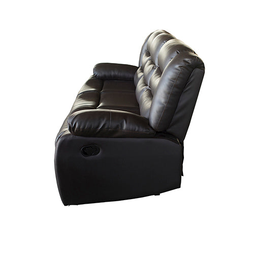 Dealsmate 3 Seater Recliner Sofa In Faux Leather Lounge Couch in Brown