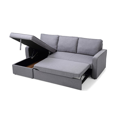 Dealsmate 3 Seater Sofa Bed with pull Out Storage Corner Chaise Lounge Set in Grey