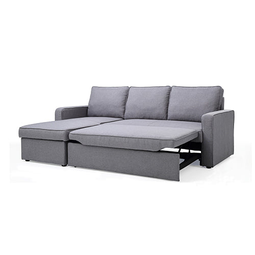 Dealsmate 3 Seater Sofa Bed with pull Out Storage Corner Chaise Lounge Set in Grey
