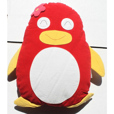 Dealsmate Penguin Cuddling Cushion Red