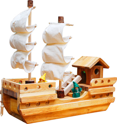 Dealsmate Wooden Pirate Ship