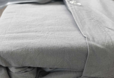 Dealsmate Luxton Super King Size Pewter Vintage Washed Cotton Quilt Cover Set(3PCS)