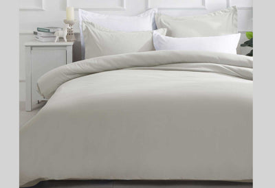 Dealsmate Luxton Single Size Linen Color Quilt Cover Set (2PCS)