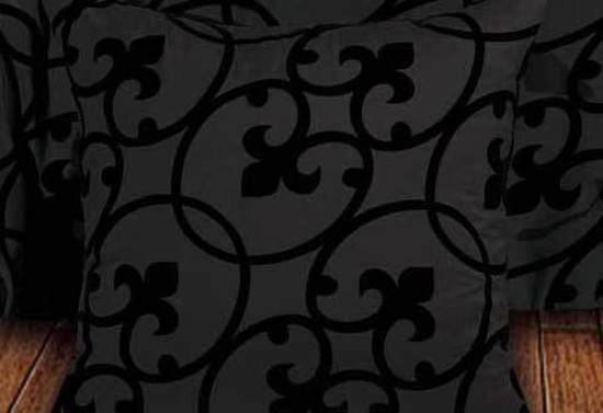Dealsmate Luxton King Size Flocking Charcoal Black Quilt Cover Set (3PCS)
