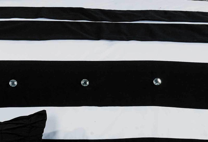 Dealsmate Luxton King Size Black White Striped Quilt Cover Set(3PCS)