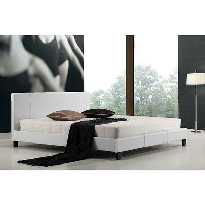 Dealsmate King PU Leather Bed Frame White
