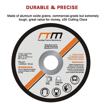 Dealsmate 125mm 5 Cutting Disc Wheel for Angle Grinder x50