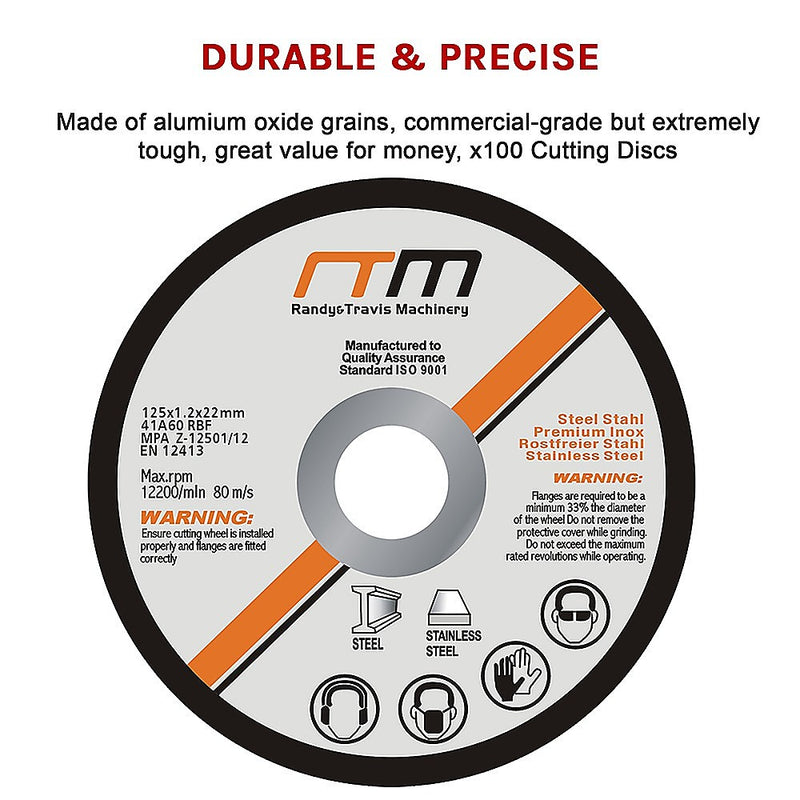 Dealsmate 125mm 5 Cutting Disc Wheel for Angle Grinder x100