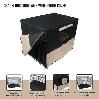 Dealsmate 36 Pet Dog Crate with Waterproof Cover