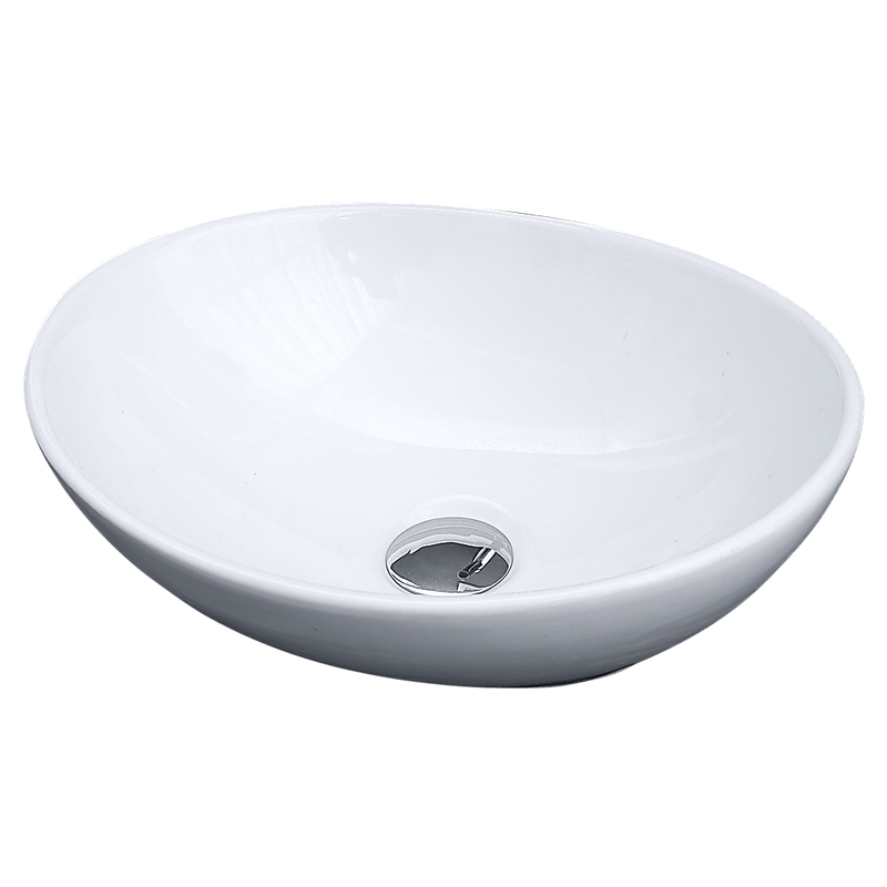 Dealsmate Above Counter Bathroom Vanity Oval Ceramic Basin