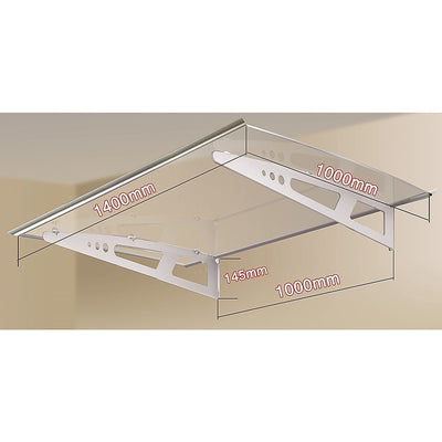 Dealsmate DIY Outdoor Awning Cover 1.4m x 1m Polycarbonate