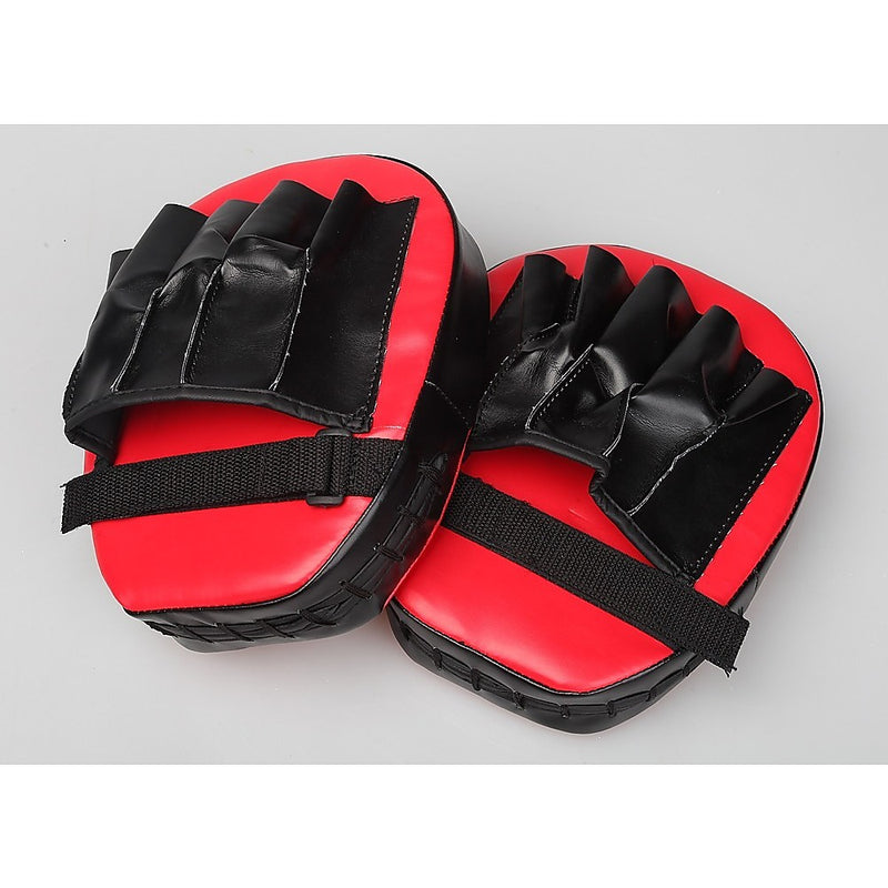Dealsmate 2 x Thai Boxing Punch Focus Gloves Kit Training Red & Black