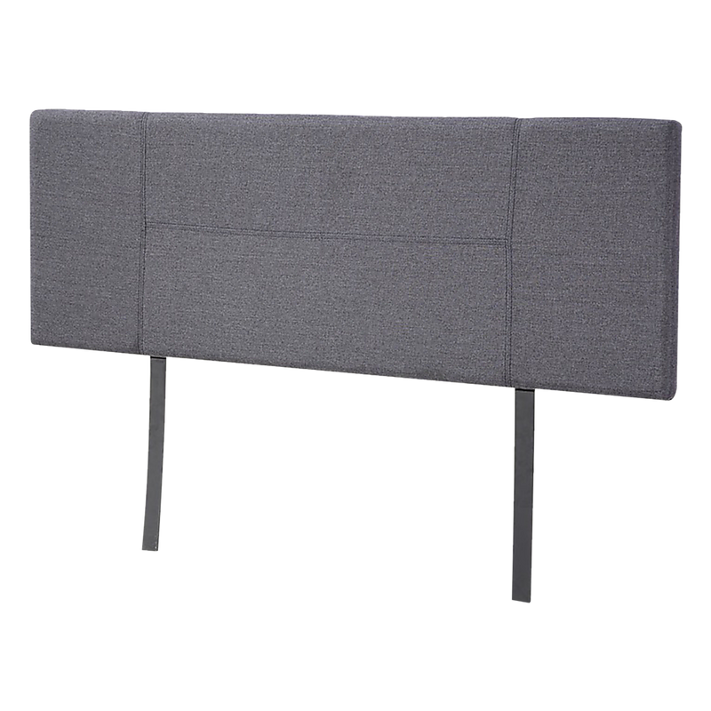 Dealsmate Linen Fabric Queen Bed Headboard Bedhead - Grey