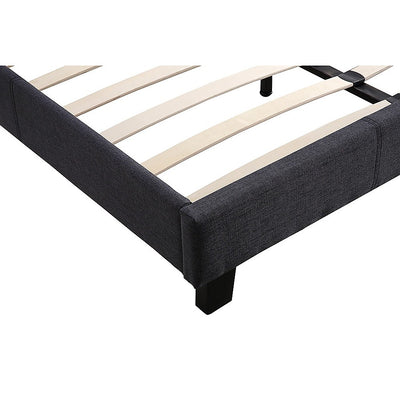 Dealsmate Double Linen Fabric Bed Frame Grey