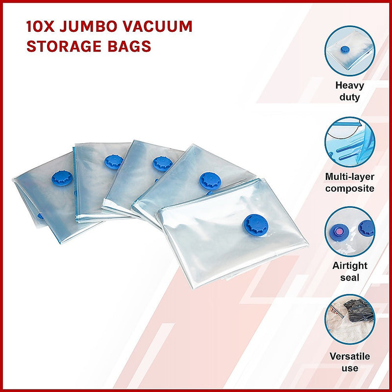 Dealsmate 10X JUMBO Vacuum Storage Bags