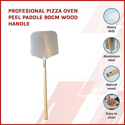 Dealsmate Profesional Pizza Oven Peel Paddle 90cm Wood Handle