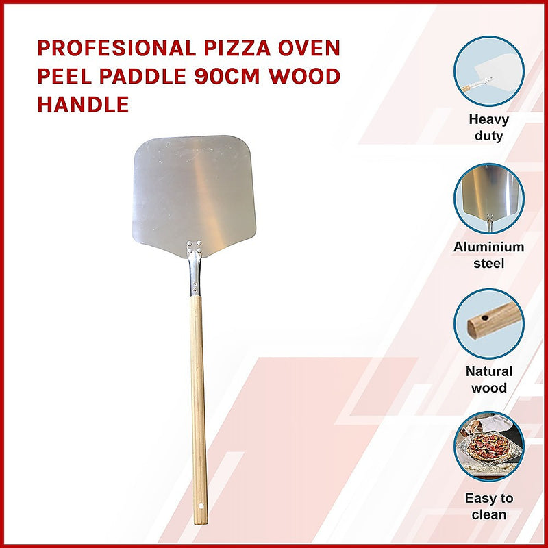Dealsmate Profesional Pizza Oven Peel Paddle 90cm Wood Handle