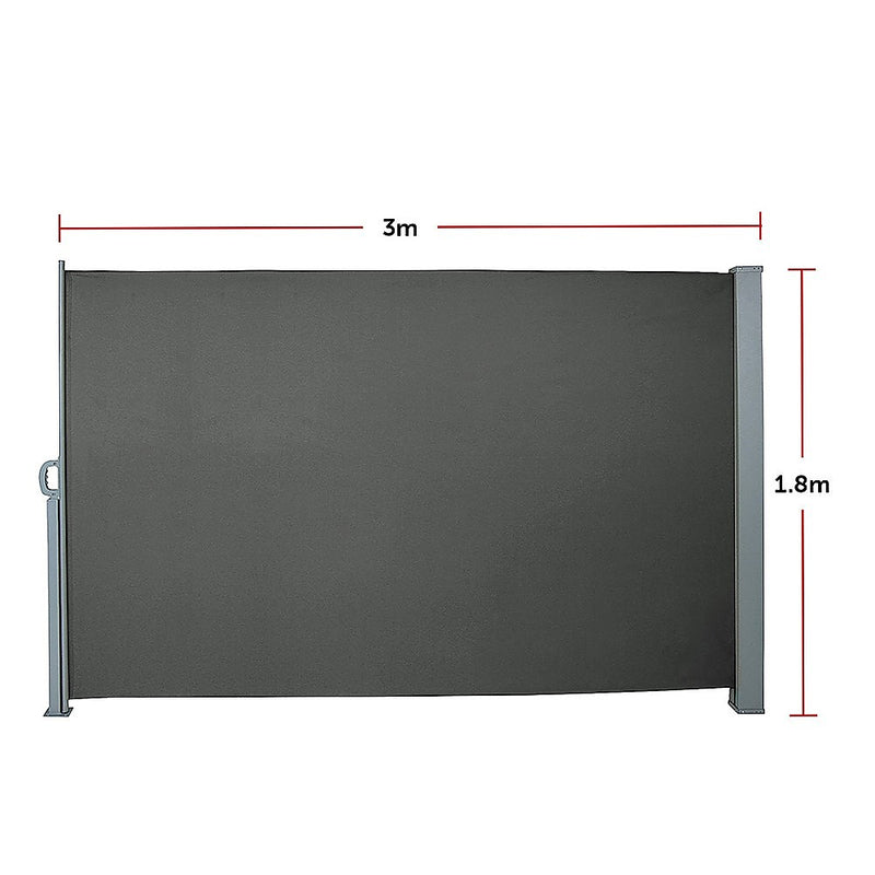 Dealsmate 1.8X3M Retractable Side Awning Shade