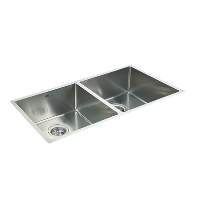 Dealsmate 865x440mm Handmade Stainless Steel Undermount / Topmount Kitchen Sink with Waste