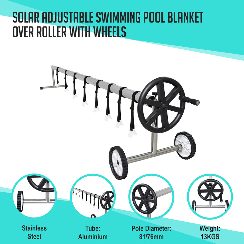Dealsmate Pool Blanket Roller with Wheels