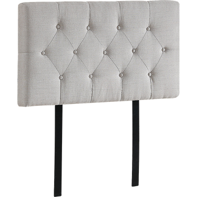 Dealsmate Linen Fabric Single Bed Deluxe Headboard Bedhead - Beige