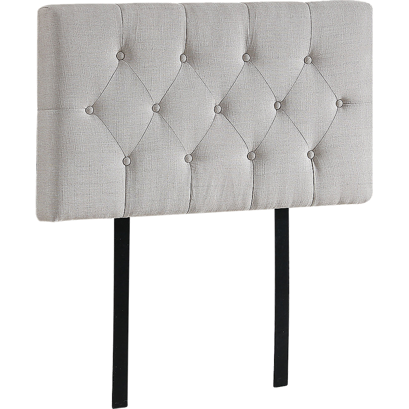 Dealsmate Linen Fabric Single Bed Deluxe Headboard Bedhead - Beige