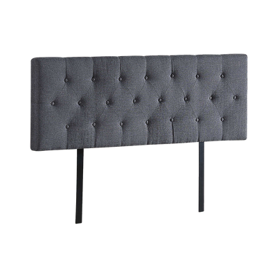 Dealsmate Linen Fabric Queen Bed Deluxe Headboard Bedhead - Grey