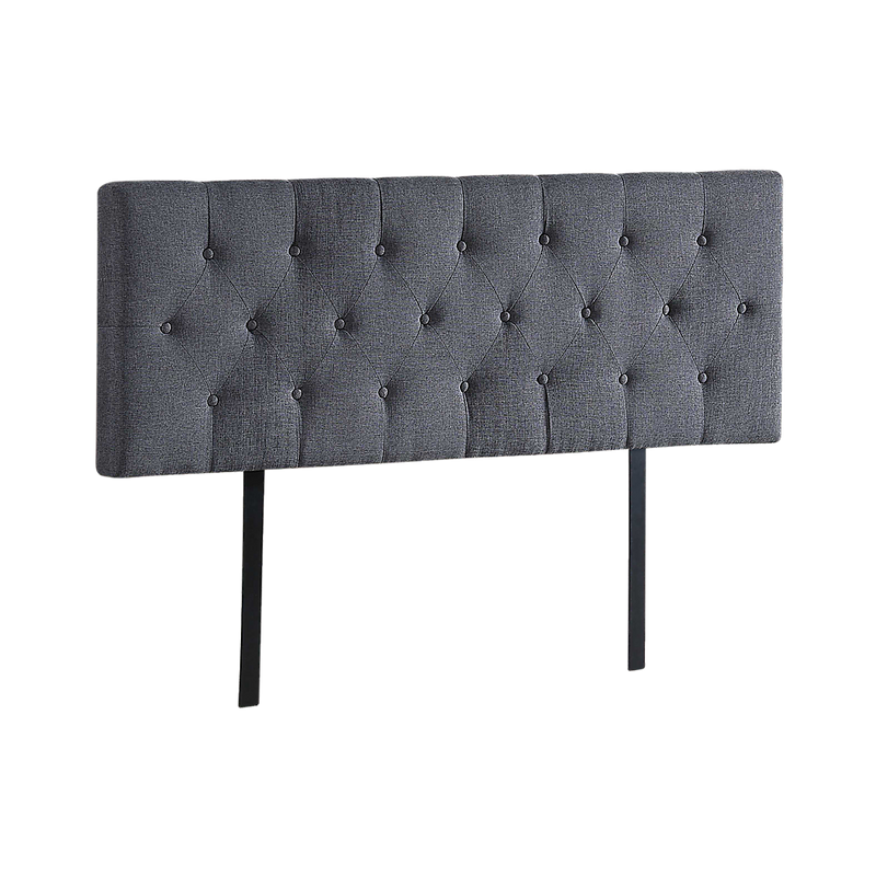 Dealsmate Linen Fabric Queen Bed Deluxe Headboard Bedhead - Grey