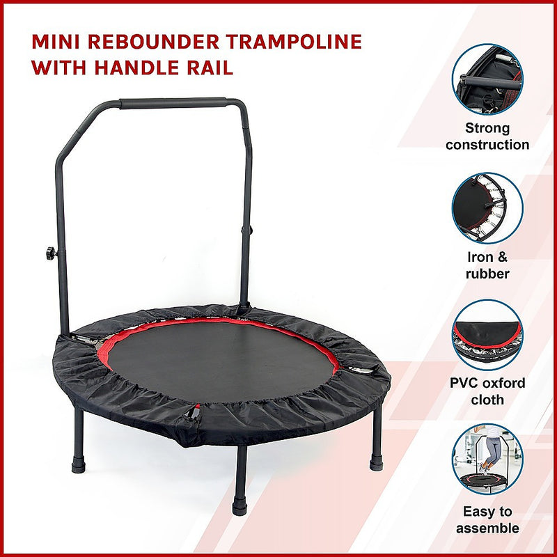 Dealsmate Mini Rebounder Trampoline With Handle Rail