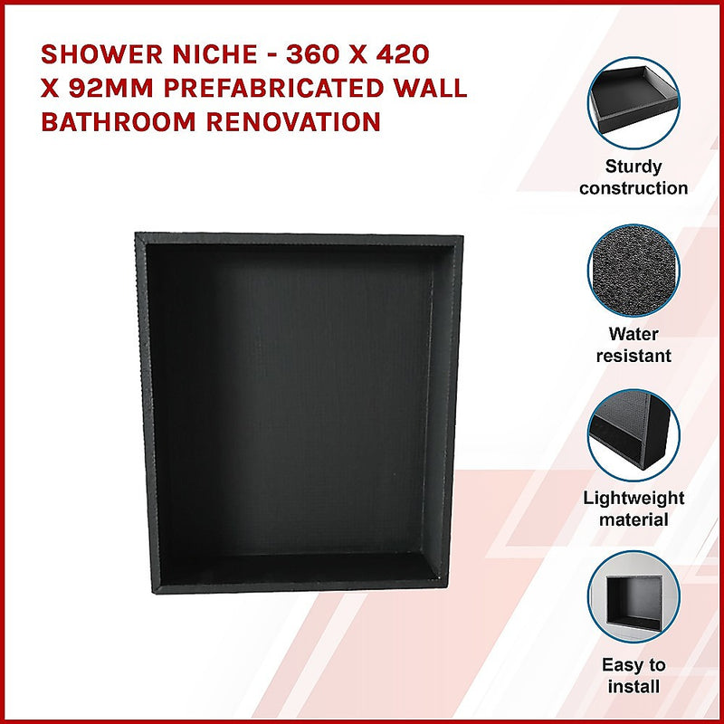 Dealsmate Shower Niche - 360 x 420 x 92mm Prefabricated Wall Bathroom Renovation
