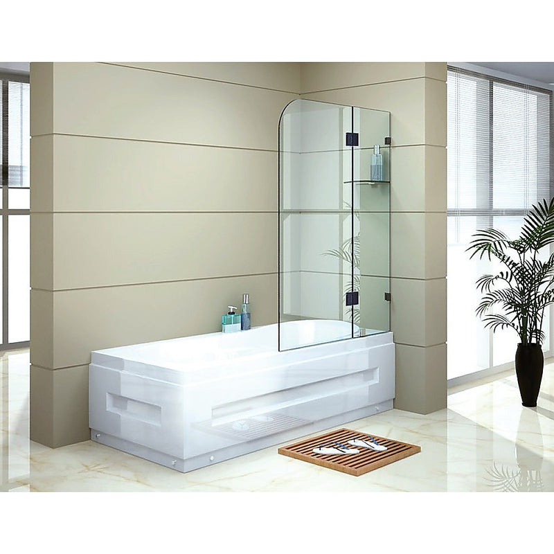 Dealsmate 900 x 1450mm Frameless Bath Panel 10mm Glass Shower Screen By Della Francesca