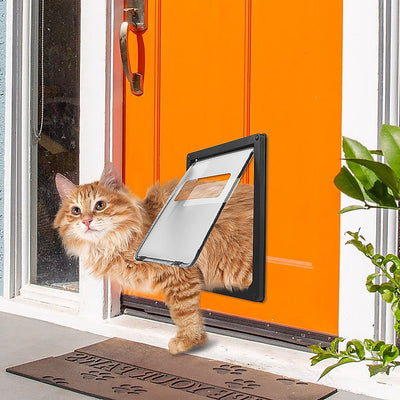 Dealsmate Pet Cat Dog Safe Security Flap Locking Door