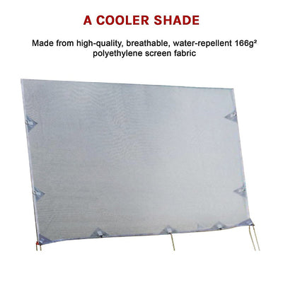 Dealsmate 4.9m Caravan Privacy Screen Side Sunscreen Sun Shade for 17' Roll Out Awning