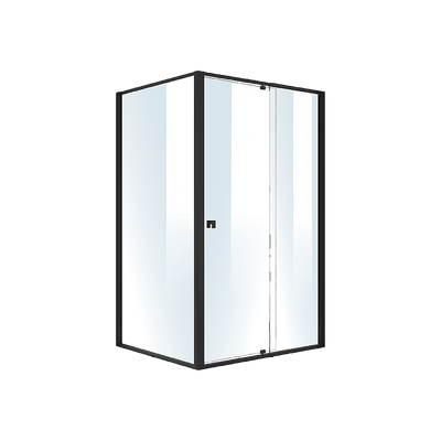 Dealsmate Semi Frameless Shower Screen (114~122)x 195cm & (98~101)x195cm Side AS/NZS Glass
