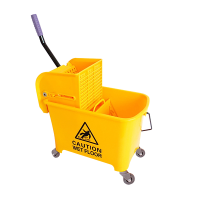 Dealsmate 20L Deluxe Mop Wringer Bucket Side Press Janitor Commercial Cleaning