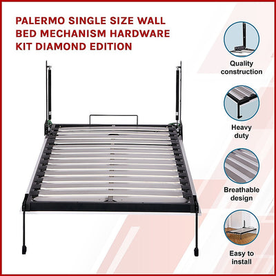 Dealsmate Palermo Single Size Wall Bed Mechanism Hardware Kit Diamond Edition
