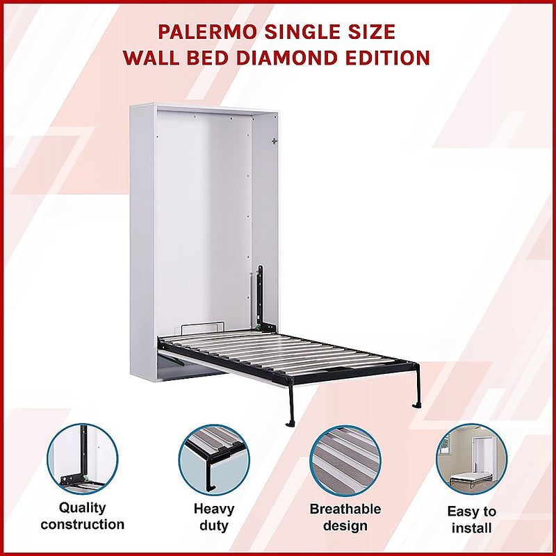 Dealsmate Palermo Single Size Wall Bed Diamond Edition