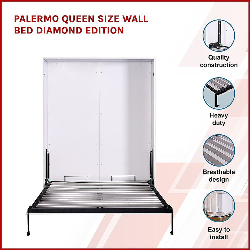 Dealsmate Palermo Queen Size Wall Bed Diamond Edition