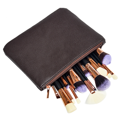 Dealsmate Soft 15Pcs Pro Face Powder Makeup Brushes Set Eyeshader Blending Highlight Tools
