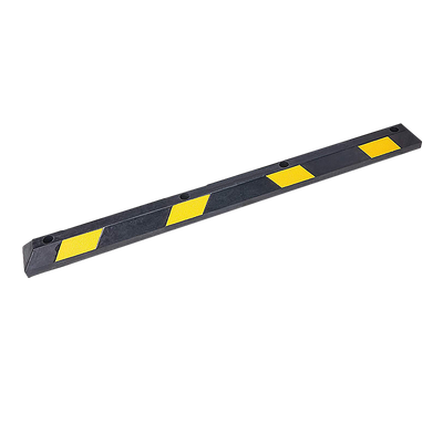 Dealsmate 180cm Heavy Duty Rubber Curb Parking Guide Wheel Driveway Stopper Reflective Yellow
