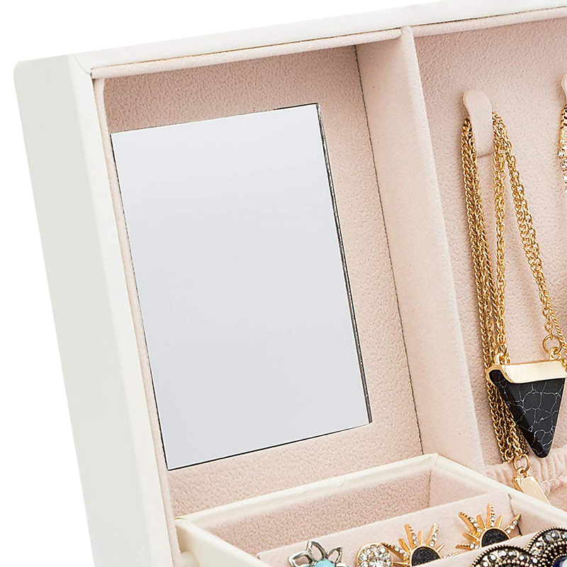 Dealsmate Jewellery Storage Box Girls Rings Necklaces Display Organiser Storage Case